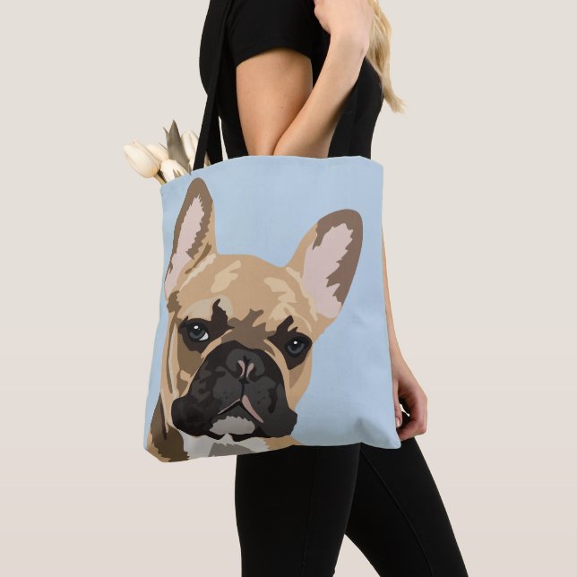 Tote Bag Joli Faon Rouge Bouledogue Français | Frenchie (De près)