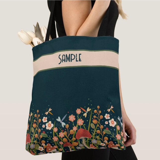 Tote Bag Joli Fleur sauvage Boho amusant Inspiriity Personn (Créateur téléchargé)