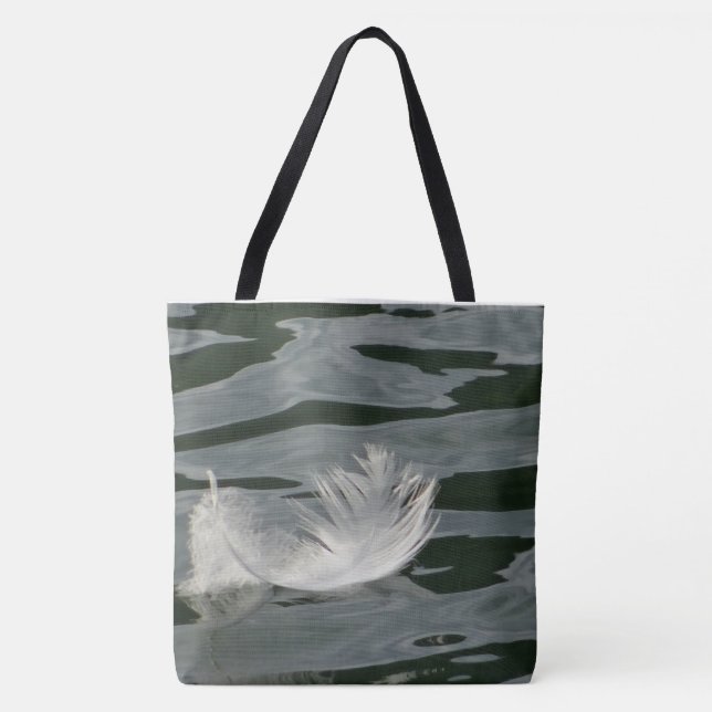 Tote Bag Joli Fourre-tout en plumes blanches (Devant)