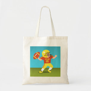 Tote Bag Joli garçon de football avec casque étoilé