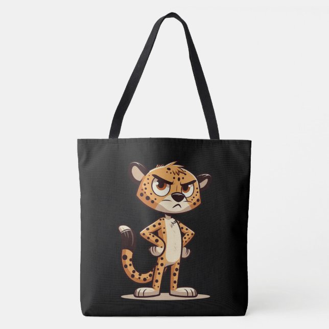 Tote Bag joli guépard mécontent (Devant)