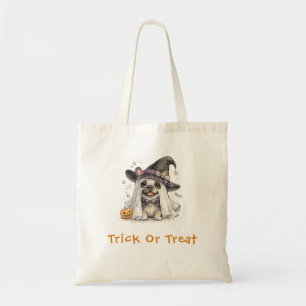Tote Bag Joli Halloween de sorcière de Bouledogue Français