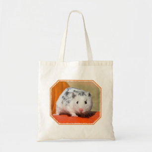 Tote Bag Joli Hamster syrien blanc noir tacheté drôle anima