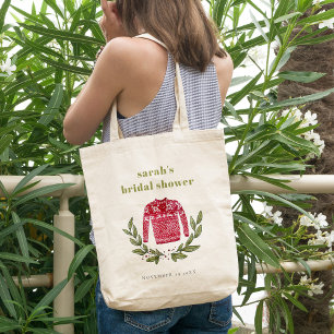 Tote Bag Joli hiver Rouge Vert Vilain Fête des mariées