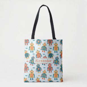 Tote Bag Joli imprimé de robot personnalisable