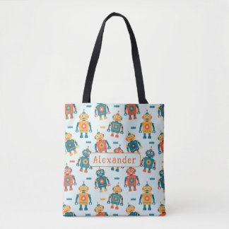 Tote Bag Joli imprimé de robot personnalisable