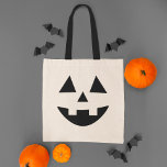Tote Bag Joli Jack-o'-lantern Citrouille face Halloween<br><div class="desc">Célébrez l'Halloween avec style avec ce joli sac fourre-tout citrouille. Ce design Jack-o'-lantern amusant a un sourire aux dents !</div>