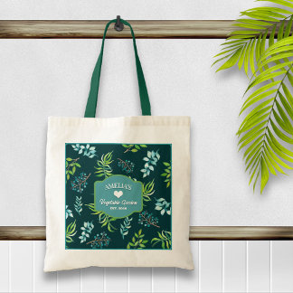 Tote Bag Joli jardin floral aquarelle
