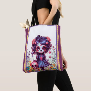 Tote Bag Joli Jardin Gothique Crâne de Sucre