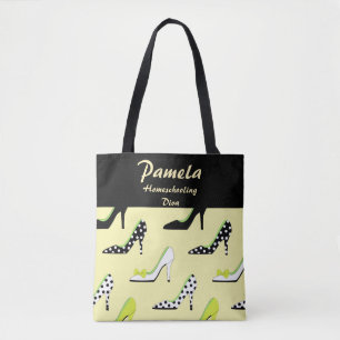 Tote Bag Joli Jaune Talons Homeschooling Diva