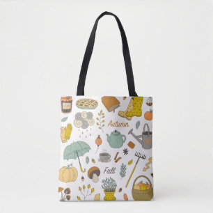 Tote Bag joli jeu de chute vintage à main colorée 