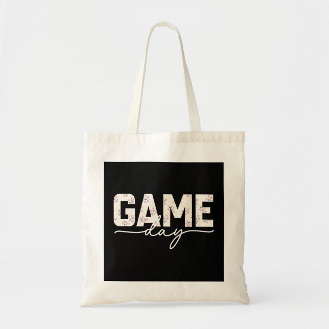 Tote Bag Joli Jeu Jour Esprit Lumière Sports Floraux Footba (Devant)