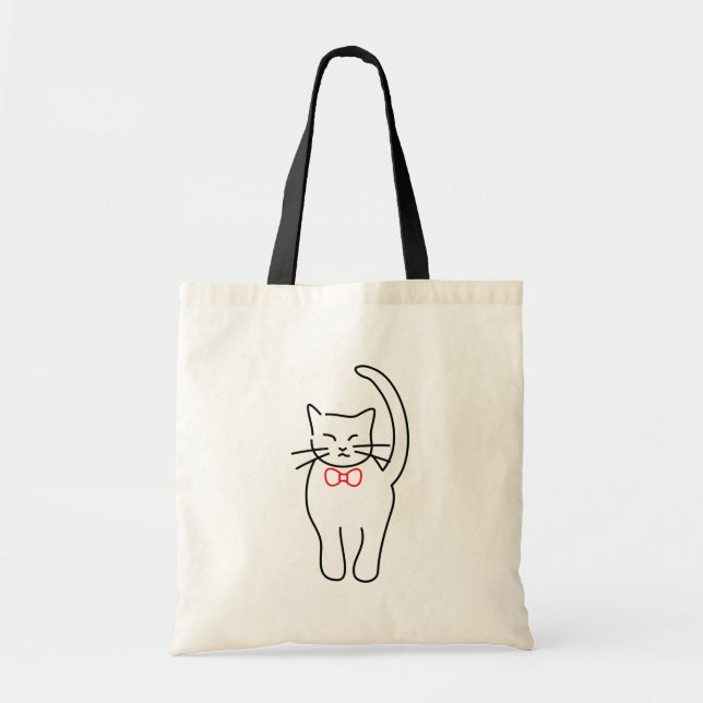 Tote Bag Joli Kitty Avec Bow Rouge (Devant)