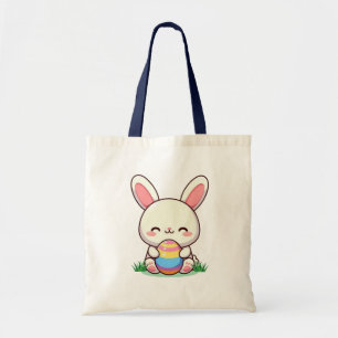 Tote Bag Joli lapin de printemps/Pâques avec oeuf