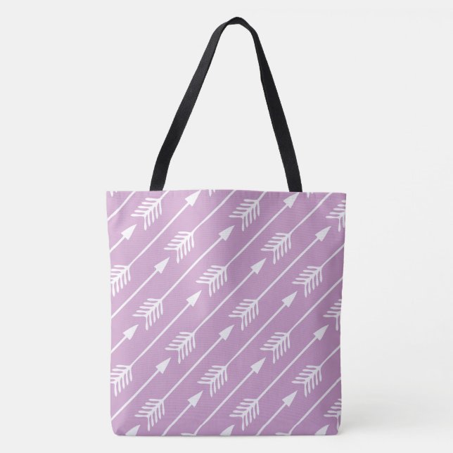 Tote Bag Joli Lavender Flèches Motif (Devant)