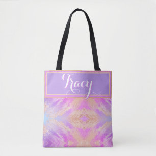 Tote Bag Joli marbre rose personnalisé