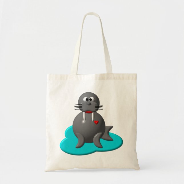 Tote Bag Joli morse dans l'eau (Devant)