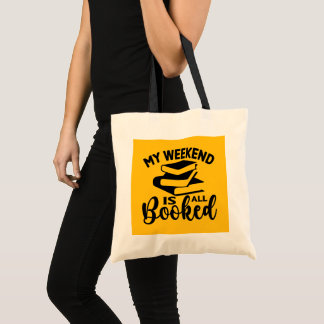 Tote Bag Joli mot d'art de week-end réservé