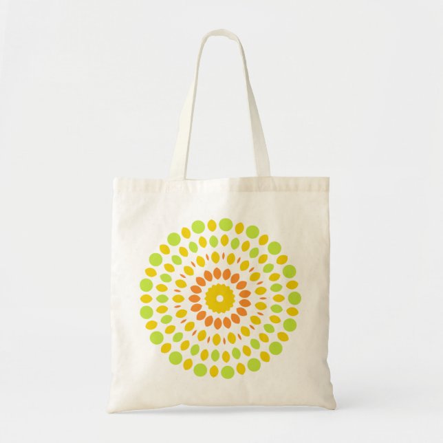 Tote Bag Joli motif dans les couleurs d'agrumes (Devant)