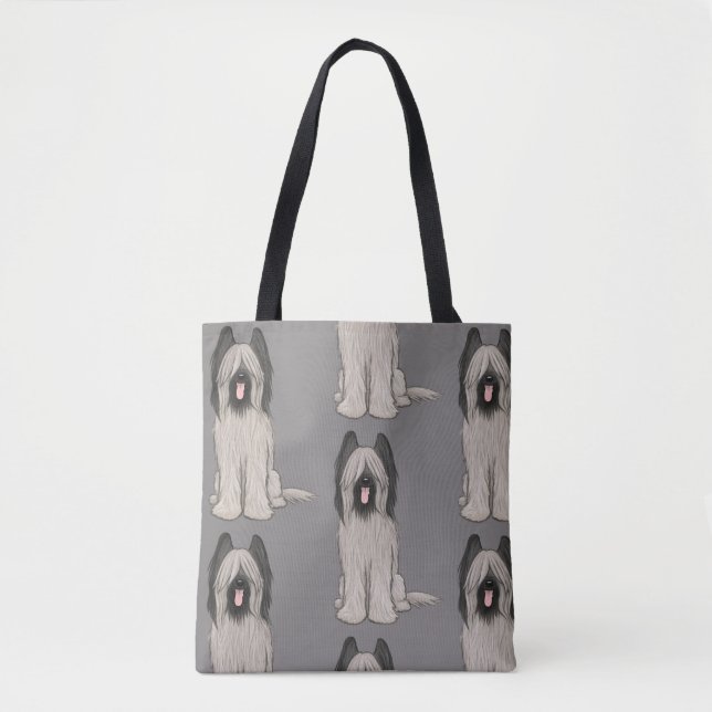 Tote Bag Joli Motif de Briard Carton (Devant)