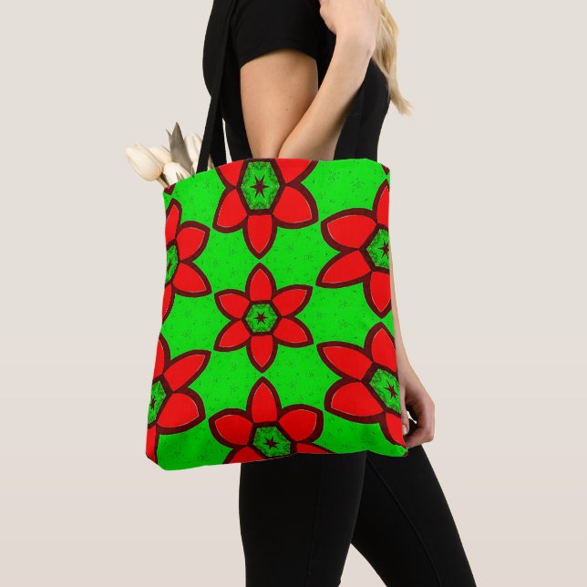 Tote Bag Joli Motif de fleurs Abstraites (De près)