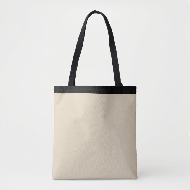 Tote Bag Joli motif de forme noir et beige (Devant)