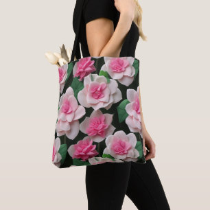 Tote Bag Joli motif fleuri rose boho