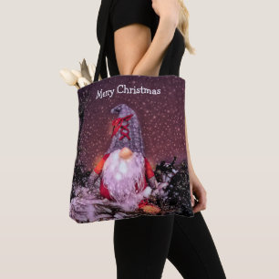 Tote Bag Joli Noël Gnome Arbre de Noël