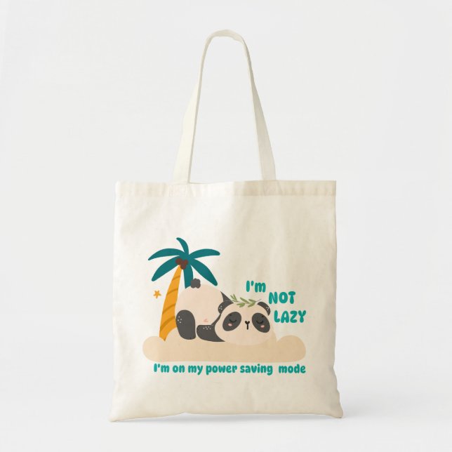 Tote Bag Joli panda paresseux  (Devant)