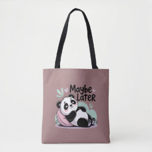 Tote Bag Joli Panda Paresseux – “Peut-être Plus Tard” Panda