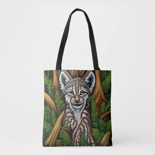 Tote Bag Joli Petit Lynx Kitten adorable (Devant)