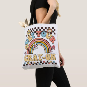 Tote Bag Joli professeur arc-en-ciel rétro flair obtenir vo