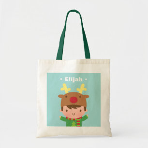 Tote Bag Joli Reindeer Garçon Noël Pour Enfants