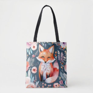 Tote Bag Joli renard floral