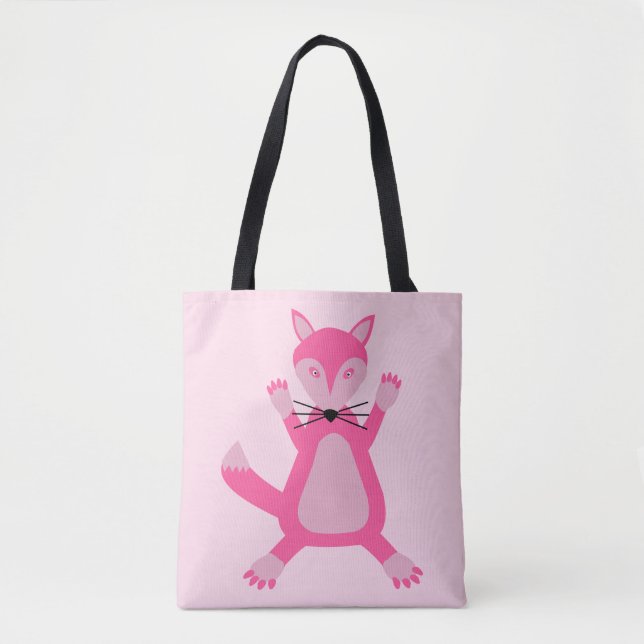Tote Bag Joli rose bébé fille Fox double face Imprimer (Devant)