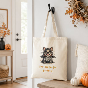 Tote Bag Joli squelette de Halloween de Bouledogue Français