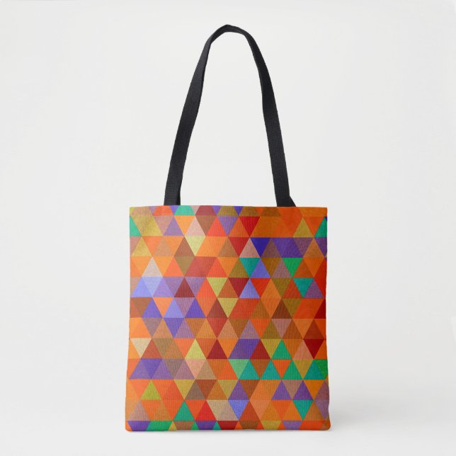 Tote Bag Joli Triangle grunge motif I + vos idées (Devant)