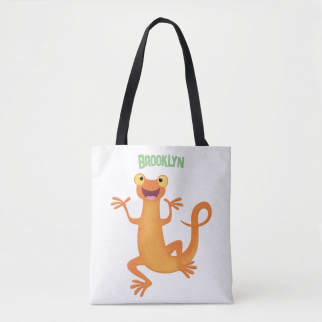 Tote Bag Joli triton orangé joyeux (Devant)