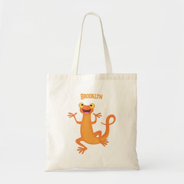 Tote Bag Joli triton orangé joyeux (Devant)