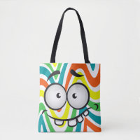 Joli visage drôle souriant coloré motif tendance