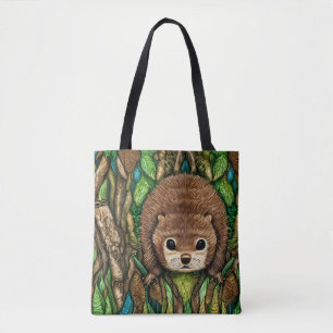 Tote Bag Jolie adorable petit bébé castor