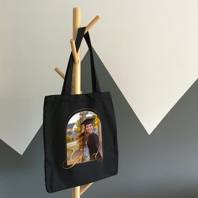 Tote Bag Jolie BOHO Grad avec Arche d'or photo et année (Créateur téléchargé)