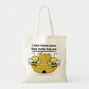 Tote Bag Jolie Bumble Bee Drôle Pun