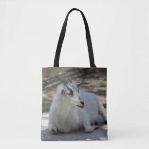 Tote Bag Jolie chèvre blanche Laying Photo