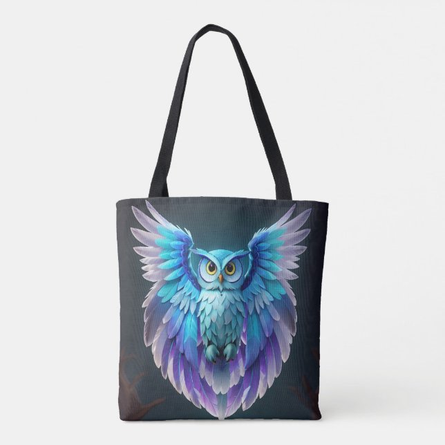 Tote Bag Jolie chouette colorée (Dos)