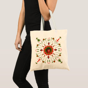 Tote Bag Jolie coccinelle Noël Rouge Blanc Vert