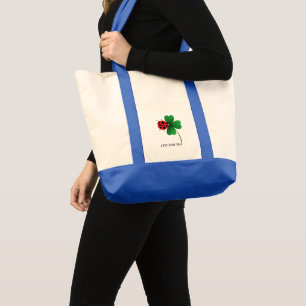 Tote Bag Jolie coccinelle rouge sur Lucky leaf Enfants