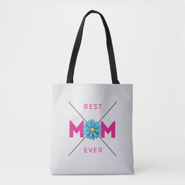 Tote Bag Jolie conception Texte Meilleure maman Ever pour l (Devant)