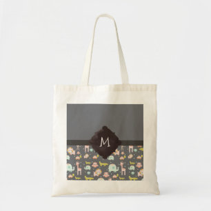Tote Bag Jolie couleur Animaux sauvages Nourriture Art Mono