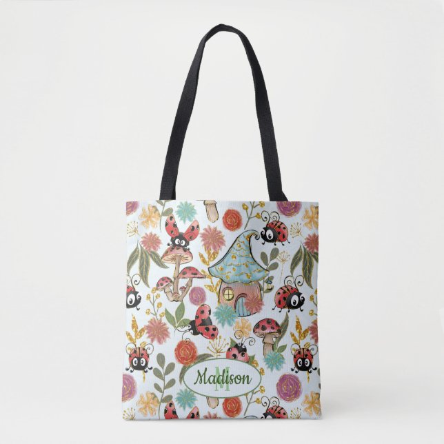 Tote Bag Jolie couleur Whimsical Ladybugs Parties scintilla (Devant)